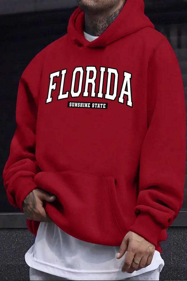 Florida Baskılı Oversize Sweatshirt - Image 1