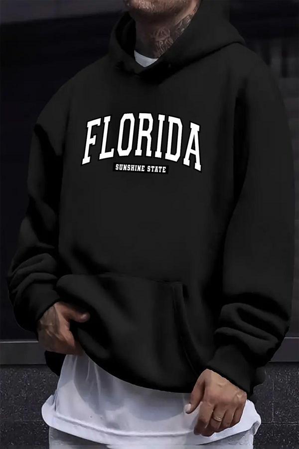 Florida Baskılı Oversize Sweatshirt - Image 1