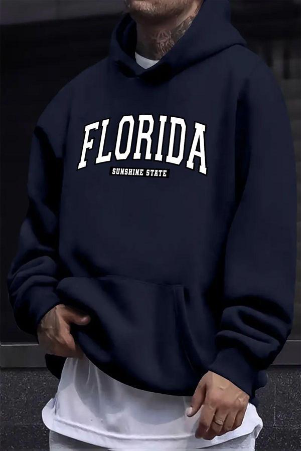 Florida Baskılı Oversize Sweatshirt - Image 1