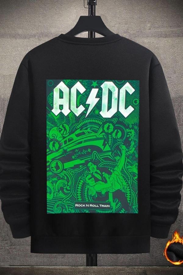 Unisex Acdc Bisiklet Yaka Sweatshirt - Image 1