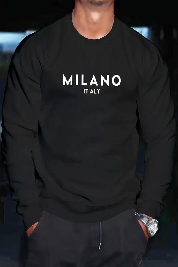 Milano Baskılı Oversize Sweatshirt - Image 1