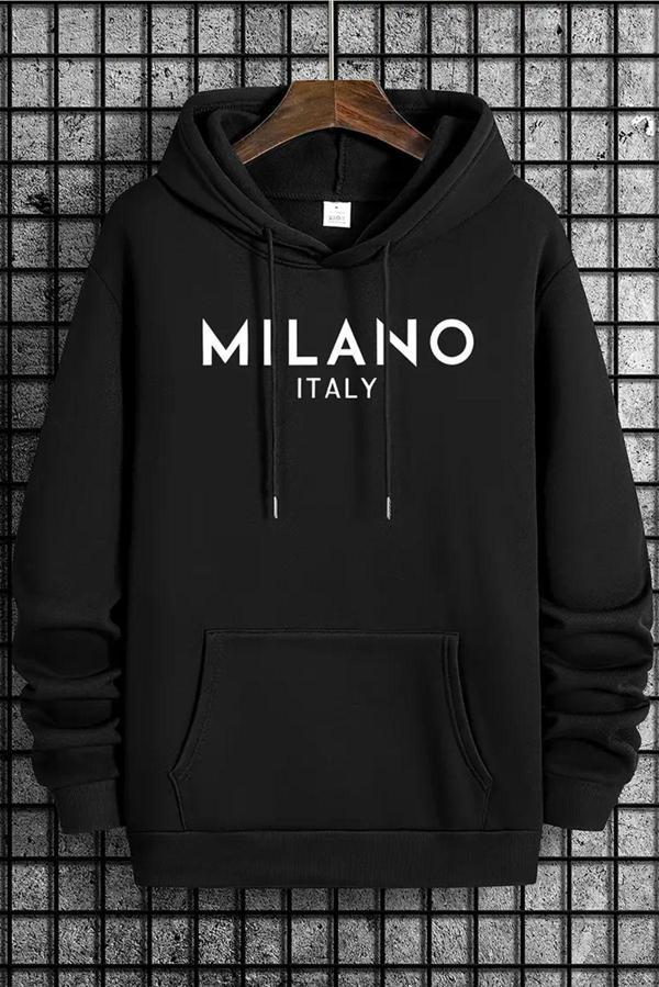 Milano Baskılı Oversize Sweatshirt - Image 1