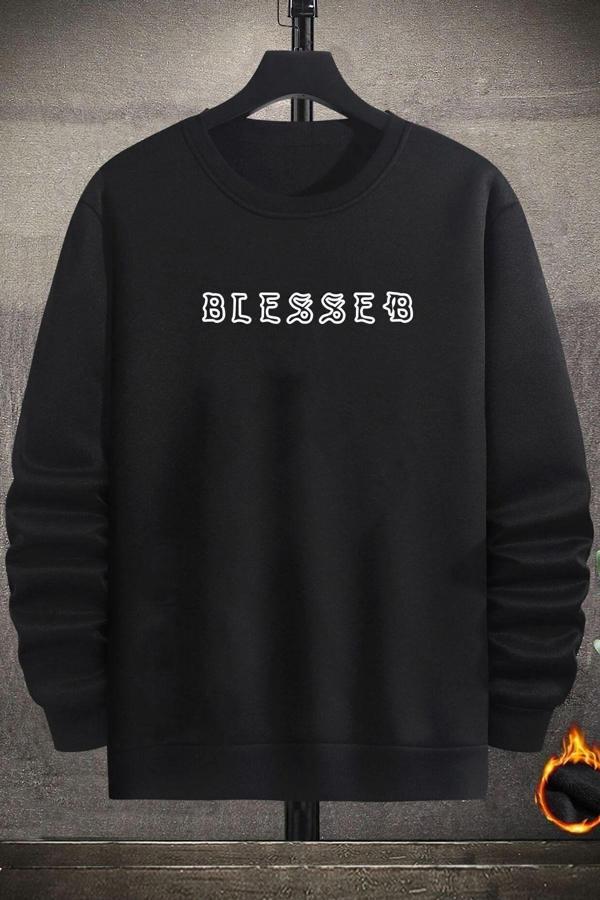 Unisex Blesseb Bisiklet Yaka Sweatshirt - Image 1