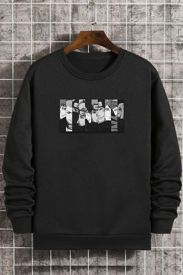 Unisex Naruto Bisiklet Yaka Sweatshirt - Image 1