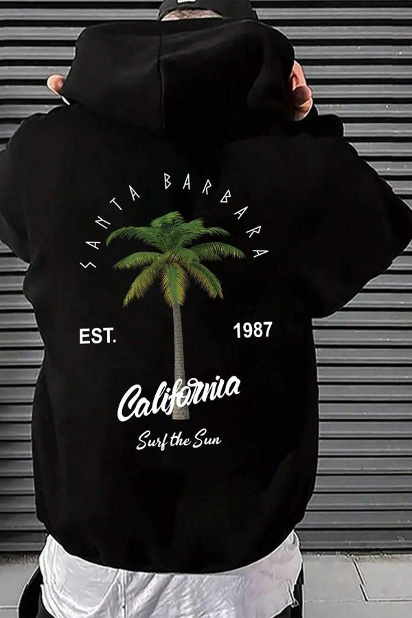 California Baskılı Oversize Sweatshirt - Image 1