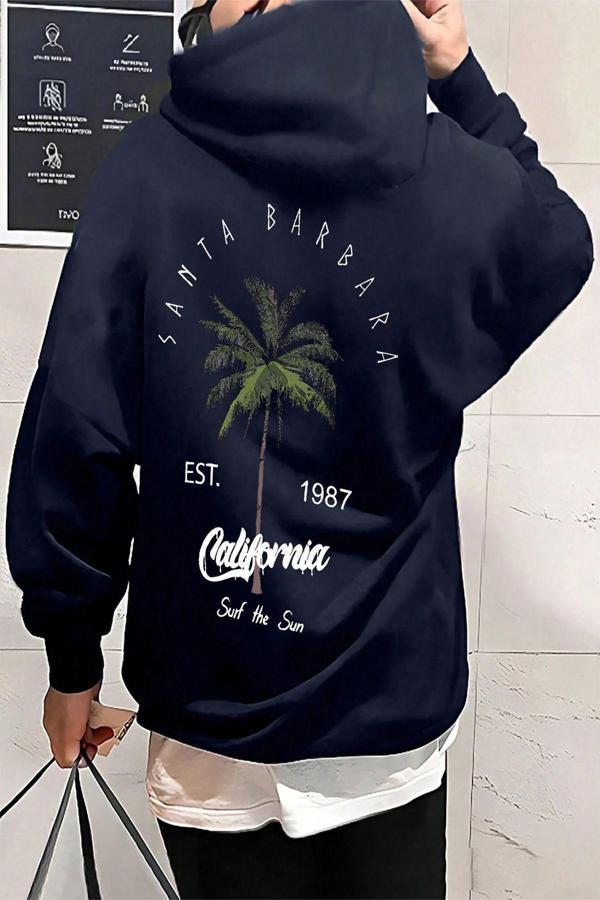California Baskılı Oversize Sweatshirt - Image 1