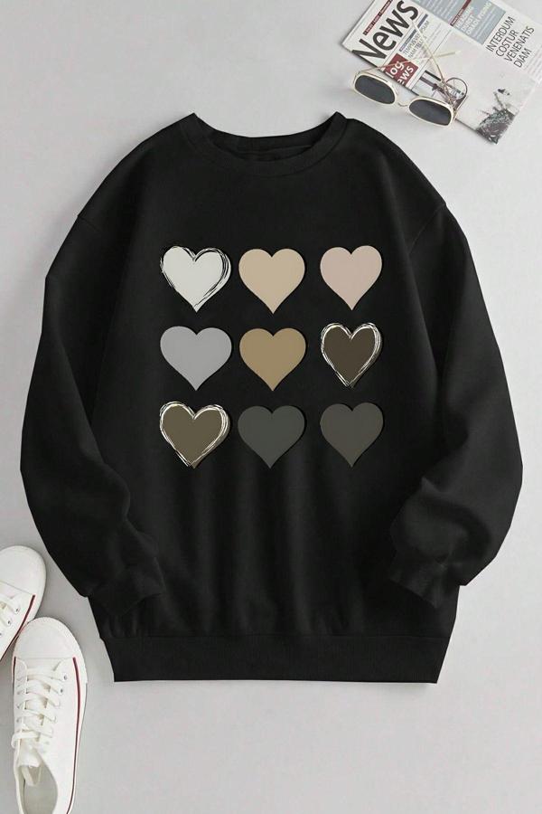 Unisex Kafadar Ayılar Baskılı Bisiklet Yaka Sweatshirt - Image 1