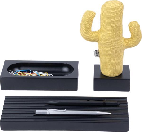 Kayıgo Woody Siyah Üçlü Ofis Seti - Sarı Cactus - Image 1