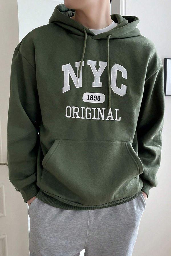 NYC Baskılı Unisex Oversize Sweatshirt - Image 1