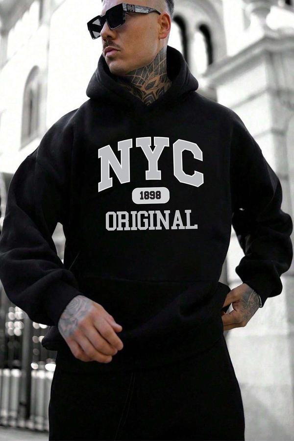 NYC Baskılı Unisex Oversize Sweatshirt - Image 1