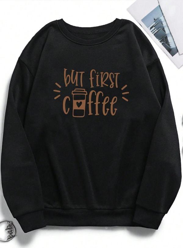 Unisex Sevimli Kedi Baskılı Bisiklet Yaka Sweatshirt - Image 1