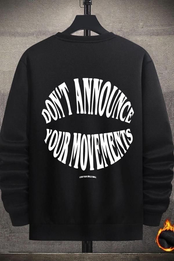 Unisex Dont Baskılı Bisiklet Yaka Sweatshirt - Image 1