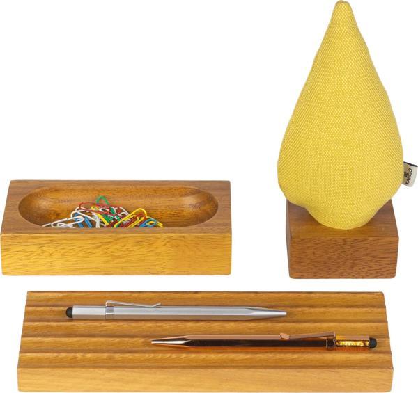 Kayıgo Woody Sarı Ladin Üçlü Set - İroko Ağacı - Image 1