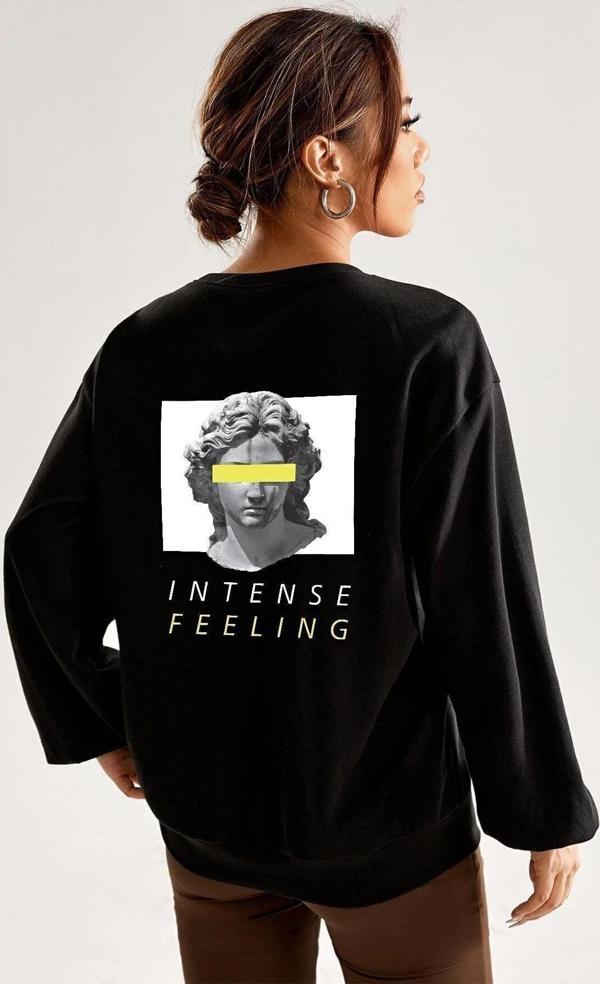 Unisex Aesthetic Baskılı Bisiklet Yaka Sweatshirt - Image 1
