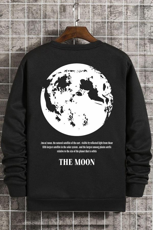 Unisex The Moon Bisiklet Yaka Sweatshirt - Image 1