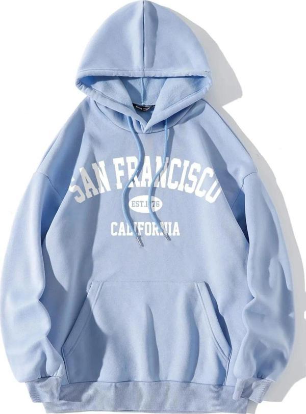 San Francisco Baskılı Oversize Sweatshirt - Image 1