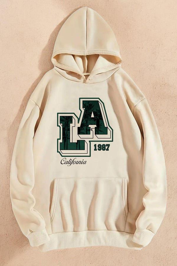 La California Baskılı Oversize Sweatshirt - Image 1
