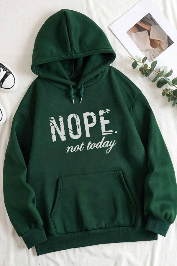 Unisex Nope Baskılı Sweatshirt - Image 1