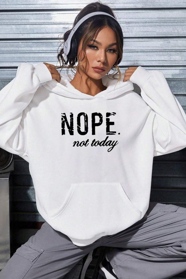 Unisex Nope Baskılı Sweatshirt - Image 1