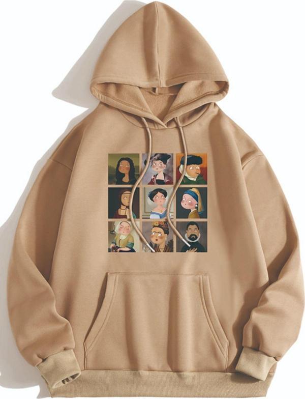 Unisex Van Gogh Baskılı Oversize Sweatshirt - Image 1
