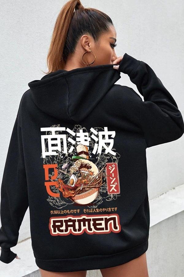Unisex Ramen Baskılı Sweatshirt - Image 1