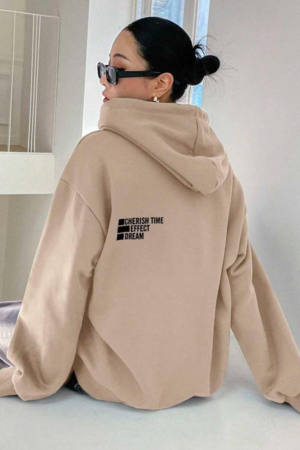 Unisex Cherish Time Baskılı Sweatshirt - Image 1