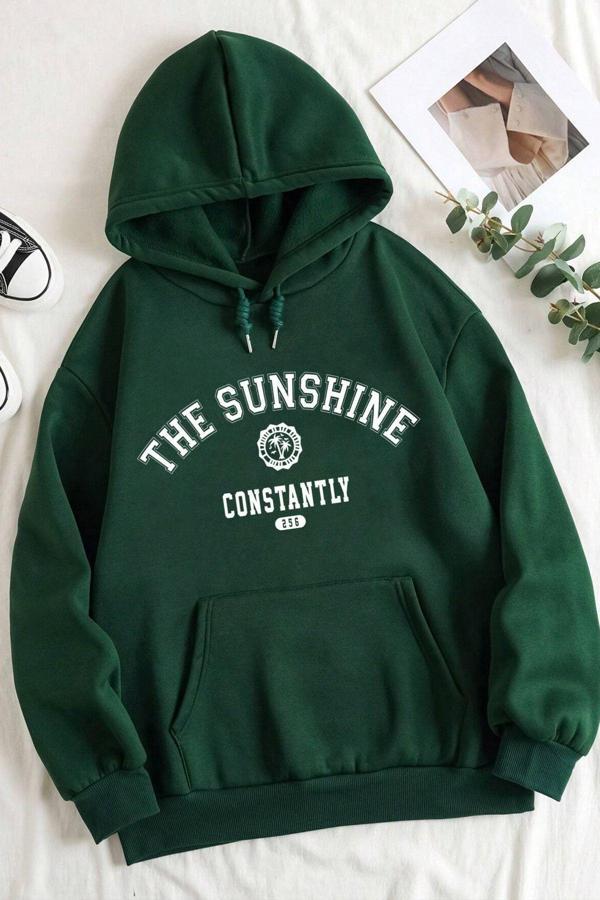 The Sunshine Baskılı Oversize Sweatshirt - Image 1
