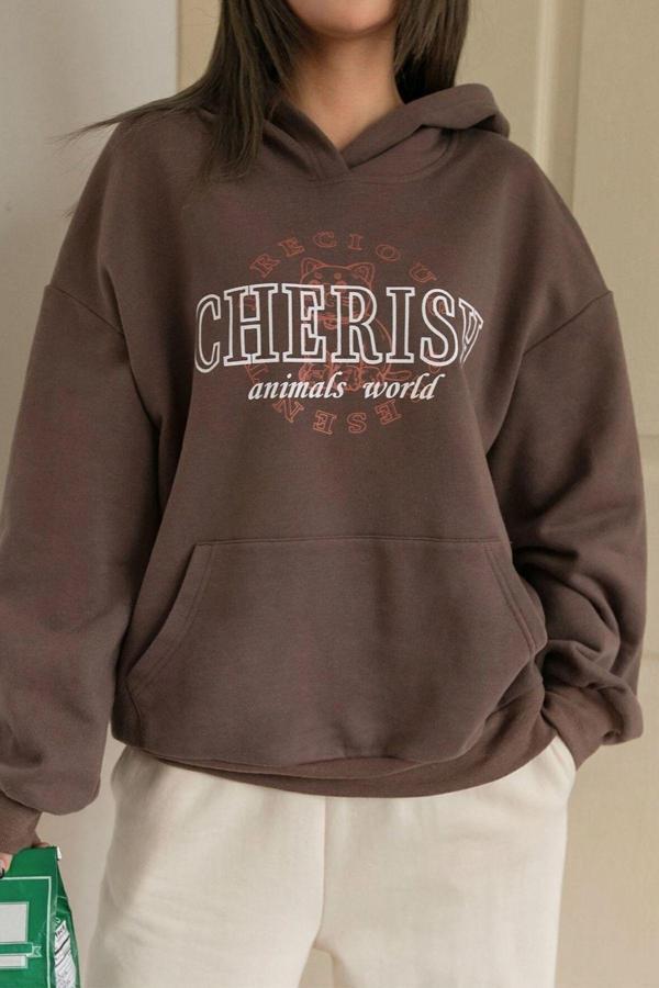 Unisex Cherish Baskılı Oversize Sweatshirt - Image 1