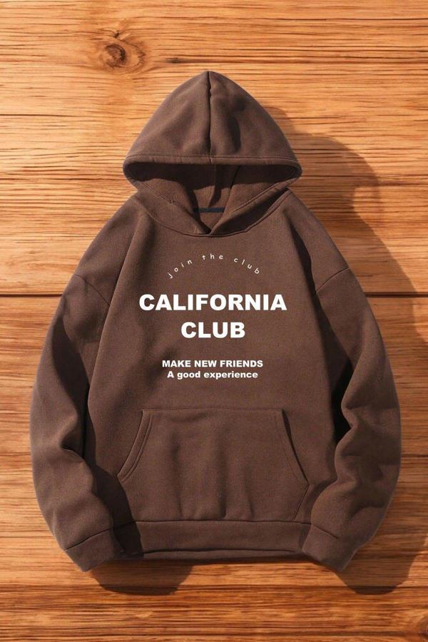 California Club Baskılı Oversize Sweatshirt - Image 1