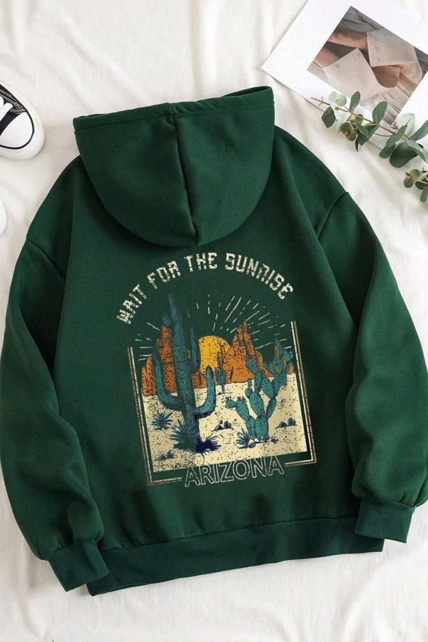 Arizona Baskılı Oversize Sweatshirt - Image 1