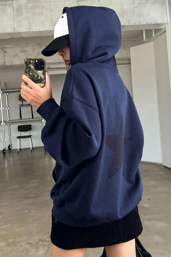 Unisex Star Baskılı Sweatshirt - Image 1