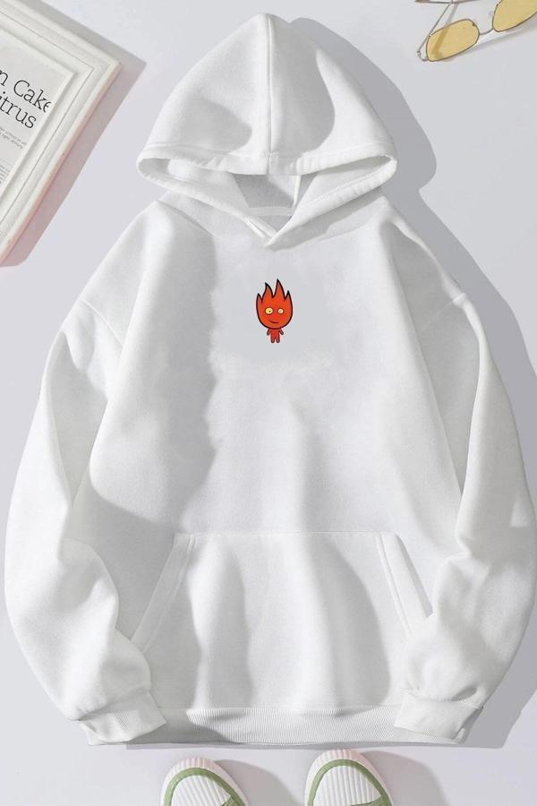 Unisex Ateş Avatar Baskılı Sweatshirt - Image 1