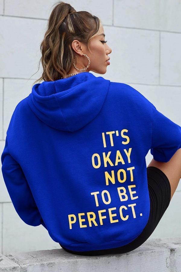 Sırt It's Okay Not To Be Perfect Baskılı Sweatshirt - Image 1