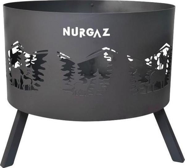 Nurgaz Campout Orman Şöminesi Geyik Desen - Image 1