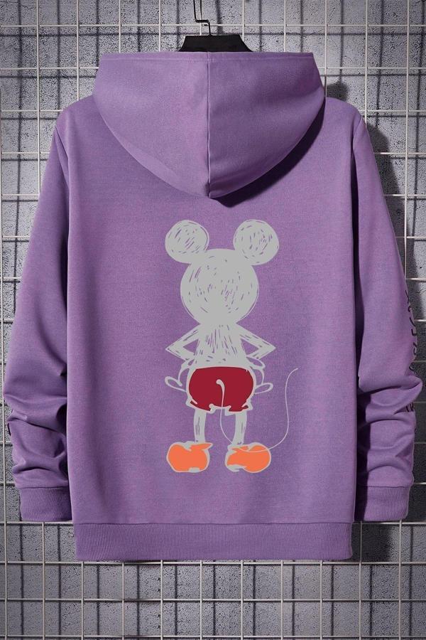 Unisex Mouse Sırt Baskılı Sweatshirt - Image 1