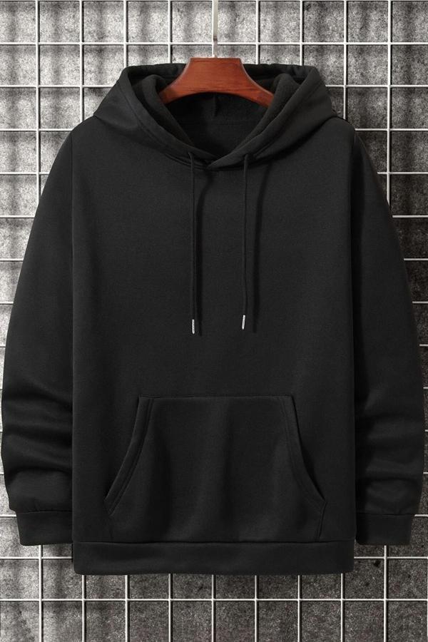 Unisex Pamuk Şardonlu Kapüşonlu Sweatshirt - Image 1
