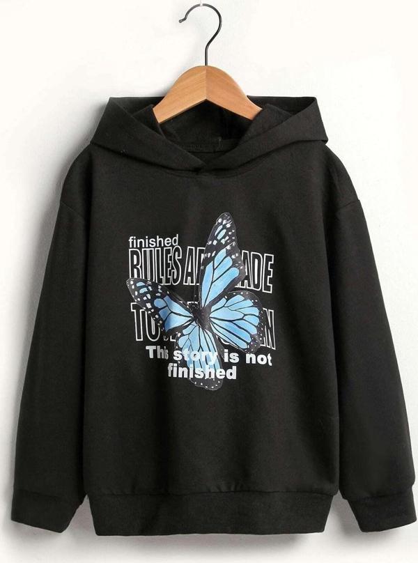 Butterfly Baskılı Sweatshirt - Image 1