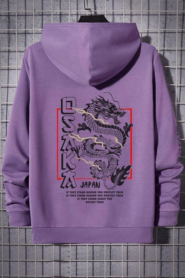 Unisex Osaka Baskılı Kapüşonlu Sweatshirt - Image 1