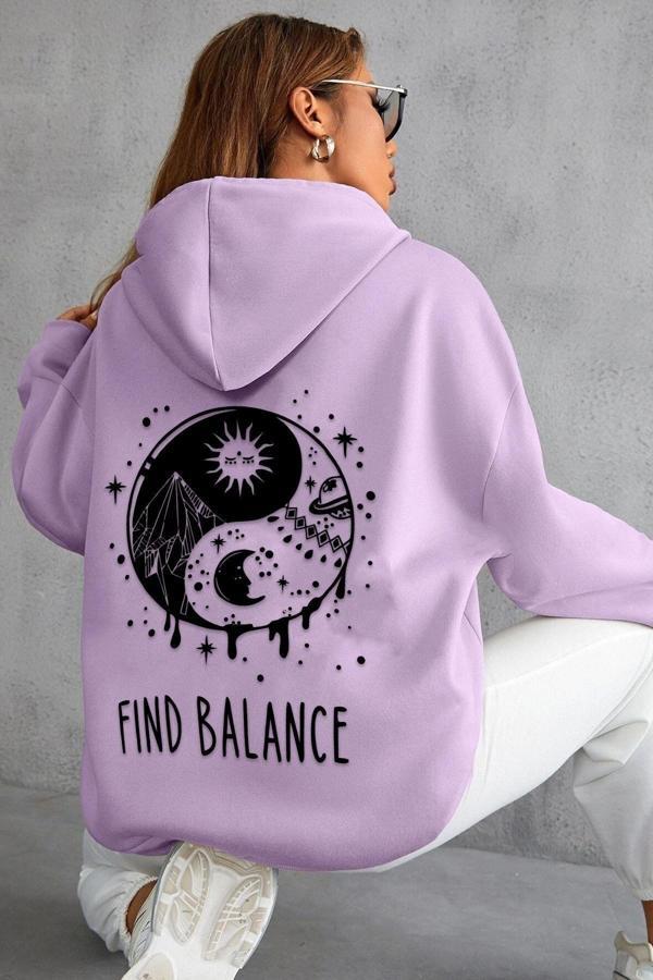Unisex Yin & Yang Tasarım Sweatshirt - Image 1