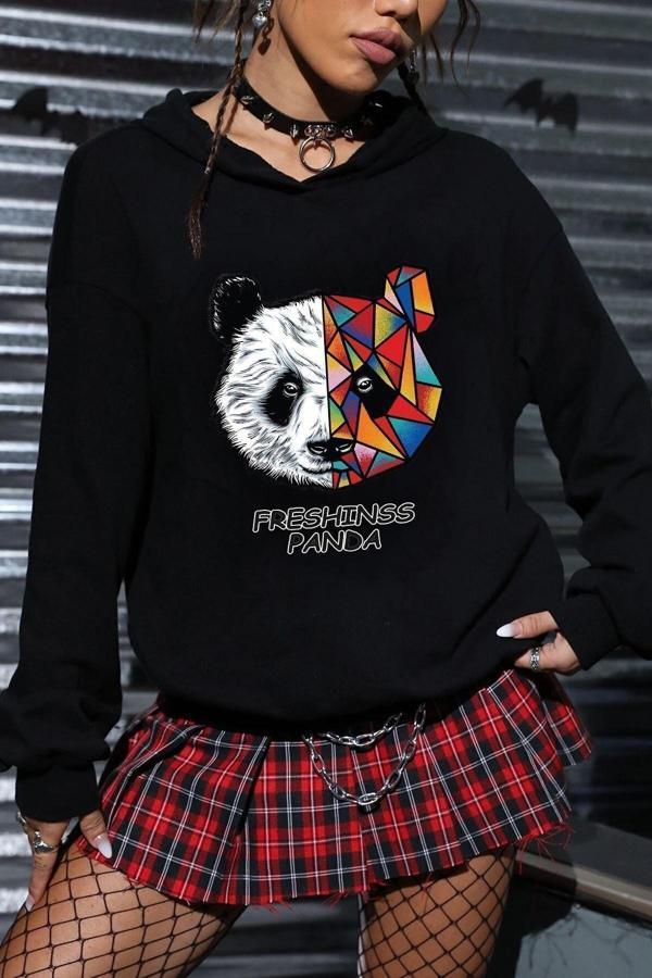 Unisex Panda Baskılı Sweatshirt - Image 1
