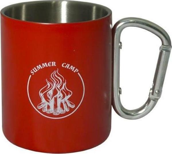 Orcamp Karabina Saplı Çelik Kupa Bardak Kırmızı Summer Camp Model - Image 1