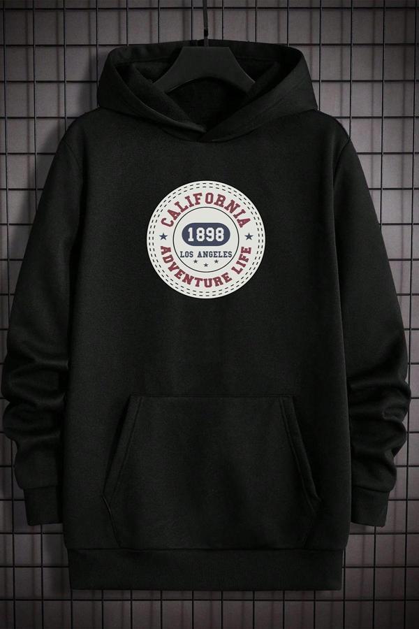 California Baskılı Oversize Sweatshirt - Image 1