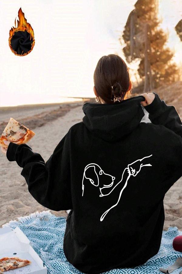 Can Dostum Baskılı Oversize Sweatshirt - Image 1