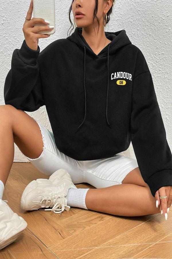 Candour Baskılı Oversize Sweatshirt - Image 1