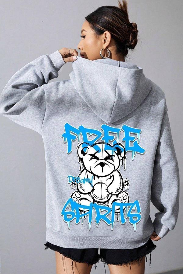 Free Grafiti Sırt Baskılı Sweatshirt - Image 1