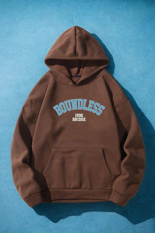 Boundless 1996 Bridge Baskılı Oversize Sweatshirt - Image 1