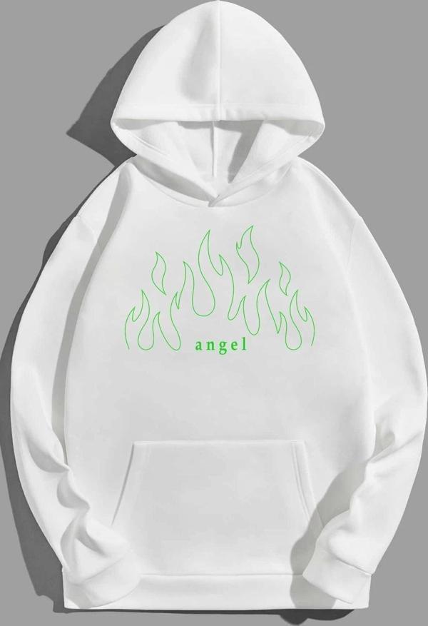 Unisex Green Angel Fire Sweatshirt - Image 1