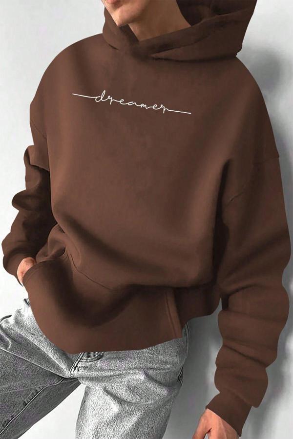 Dreamer Baskılı Oversize Sweatshirt - Image 1