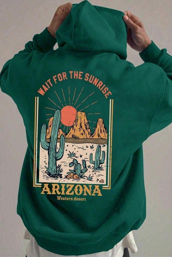 Arizona Baskılı Unisex Oversize Sweatshirt - Image 1