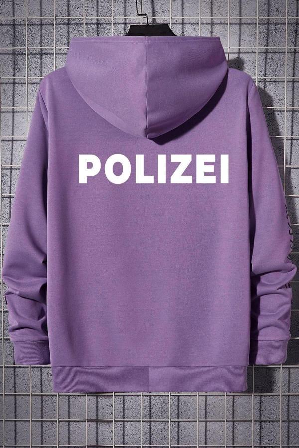 Unisex Polizei Sırt Baskılı Sweatshirt - Image 1